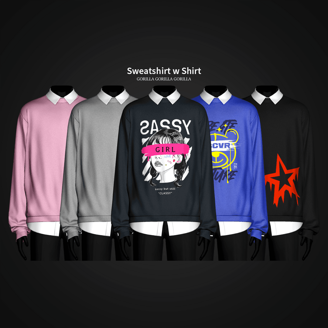 Скриншот мода Свитшот Sweatshirt w Shirt